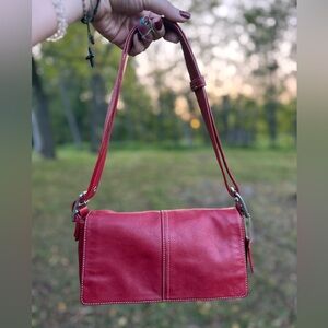 VTG Coach Red Leather “Legacy” Bag